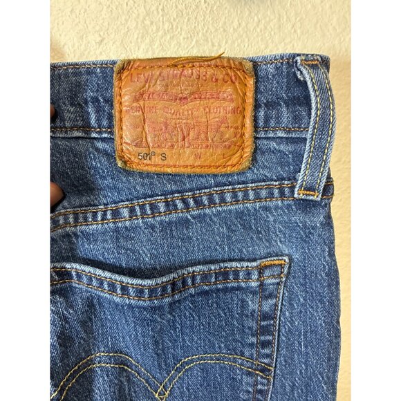 VINTAGE Levi's 501S Denim Blue Jeans Skinny Button Fly Size 28/30 - Picture 4 of 8